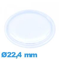 Verre Circulaire 22,4 mm acrylique à lèvres montre