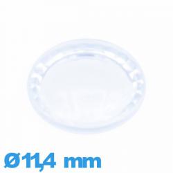 Verre Circulaire 11,4 mm acrylique à facettes saphir montre