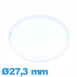 Verre 27,3 mm grand dôme Circulaire pour montre en Plastique
