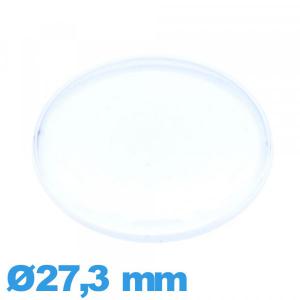 Verre 27,3 mm grand dôme Circulaire pour montre en Plastique