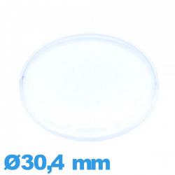 Verre de montre acrylique 30,4 mm grand dôme Circulaire