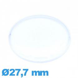 Verre 27,7 mm grand dôme de montre Plastique Circulaire