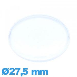 Verre 27,5 mm grand dôme Circulaire de montre plexiglas