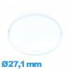 Verre montre 27,1 mm acrylique Circulaire grand dôme