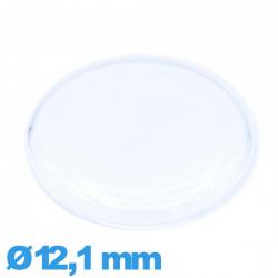 Verre montre 12,1 mm plexiglas Circulaire cambrure prononcée