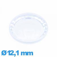 Verre à facettes saphir pour montre acrylique Circulaire 12,1 mm