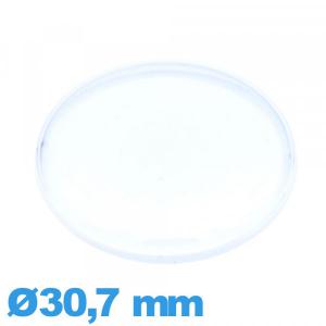 Verre en plexiglas Circulaire grand dôme 30,7 mm de montre