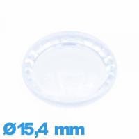 Verre à facettes saphir Circulaire en Plastique 15,4 mm montre