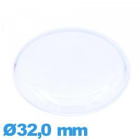 Verre acrylique cambrure prononcée pour montre Circulaire 32,0 mm