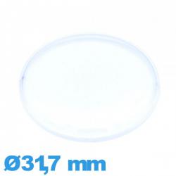 Verre 31,7 mm grand dôme montre en acrylique Circulaire