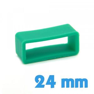 Passant de Montre 24 mm - Silicone Vert émeraude