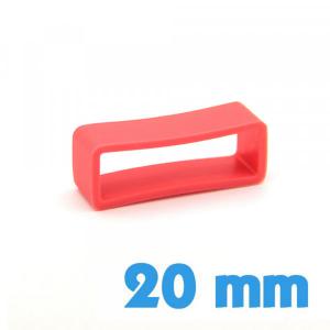 Passant Bracelet de Montre 20 mm - Silicone Corail