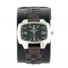 Montre femme homme bracelet de force tressé Excellanc noir