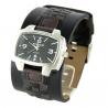 Montre femme homme bracelet de force tressé Excellanc noir