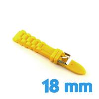 Bracelet en silicone jaune