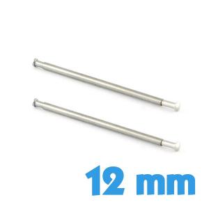 Lot de 2 barres T pour montre 12 mm