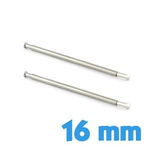 2 barres T pour montre 16 mm pour montre et fermoir