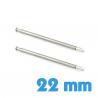 lot de 2 barres avec capuchon 22 mm pour montre et fermoir métal