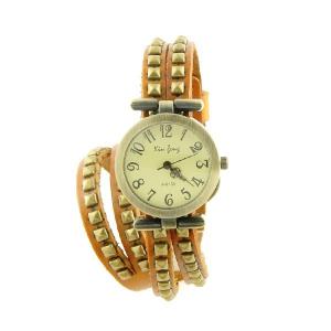 Montre en cuir camel