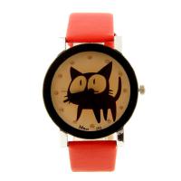 Montre chat rouge