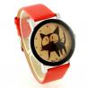 Montre chat rouge