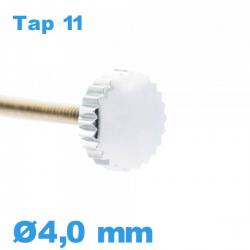 Couronne de montre - argenté / 4,0 mm TAP 11