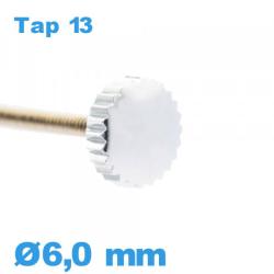 Couronne de montre TAP 13 - argenté / 6,0 mm