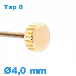 Couronne de montre TAP 8 - Cuivre / 4,0 mm