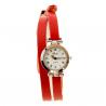 Montre bracelet long rouge