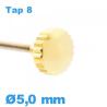 Couronne Montre TAP 8 - Doré / 5,0 mm
