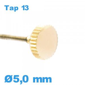 Couronne de Remontoir Montre TAP 13 / 5,0mm - Doré