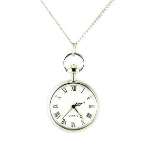 Montre pendentif argenté