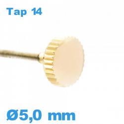 Couronne de montre TAP 14 - Doré / 5,0 mm