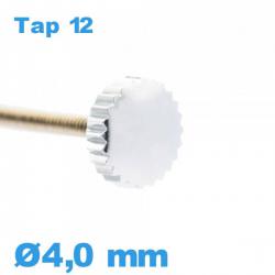 Couronne Remontoir Montre / 4,0mm - argenté TAP 12