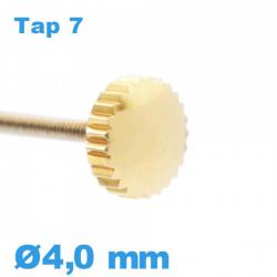 Couronne de Remontoir de Montre TAP 7 / 4,0mm - Doré