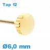 Couronne Montre tube long / 6,0 mm - Doré TAP 12