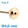 Couronne de Remontoir Montre tube long TAP 9 - or rose / 4,0 mm