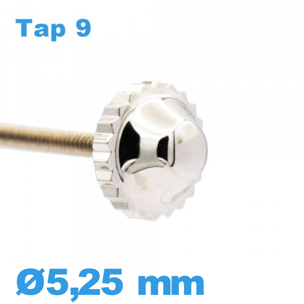 Couronne pour remontoir montre pas chère argent 4*2,2*8*0,90