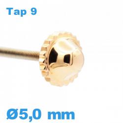 Couronne de montre TAP 9 tube long / 5,0mm - or rose