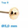 Couronne de montre TAP 9 tube long / 5,0mm - or rose