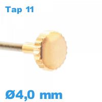 Couronne Montre tube long / 4,0 mm - Or rose TAP 11