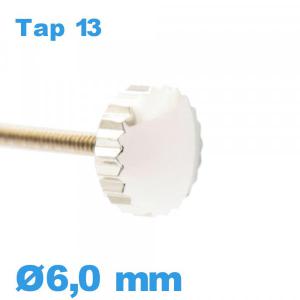 Couronne de Remontoir Montre TAP 13 / 6,0 mm - argenté