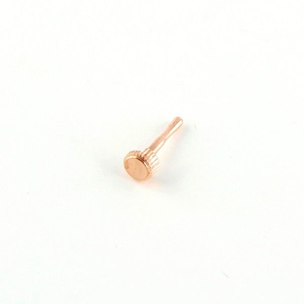 Couronne De Montre Anti-poussière 40 Mm Filetage 0,90 - Plaqué Or Rose (NOS)