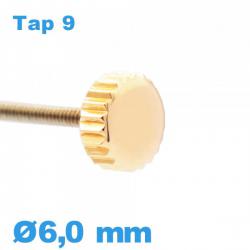 Couronne Montre TAP 9 - Cuivre / 6,0mm