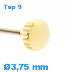 Couronne de montre TAP 9 tube long / 3,0mm - Doré