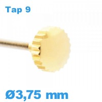 Couronne de montre TAP 9 tube long / 3,0mm - Doré