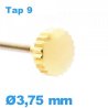 Couronne de montre TAP 9 tube long / 3,0mm - Doré