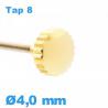 Couronne Montre TAP 8 tube long / 4,0 mm - Doré