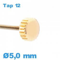Couronne Remontoir Montre / 5,0mm - Or rose TAP 12