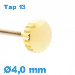 Couronne de montre tube long / 4,0 mm - Doré TAP 13